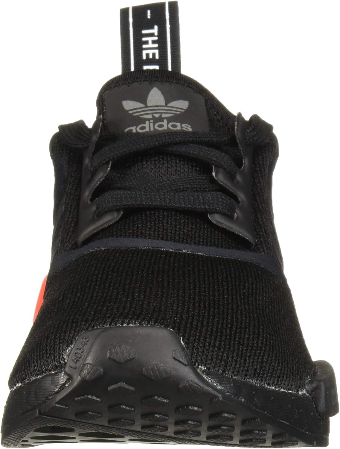 adidas Originals mens Nmd_r1 Running Shoe, Black/Black/Solar Red, 8.5 US
