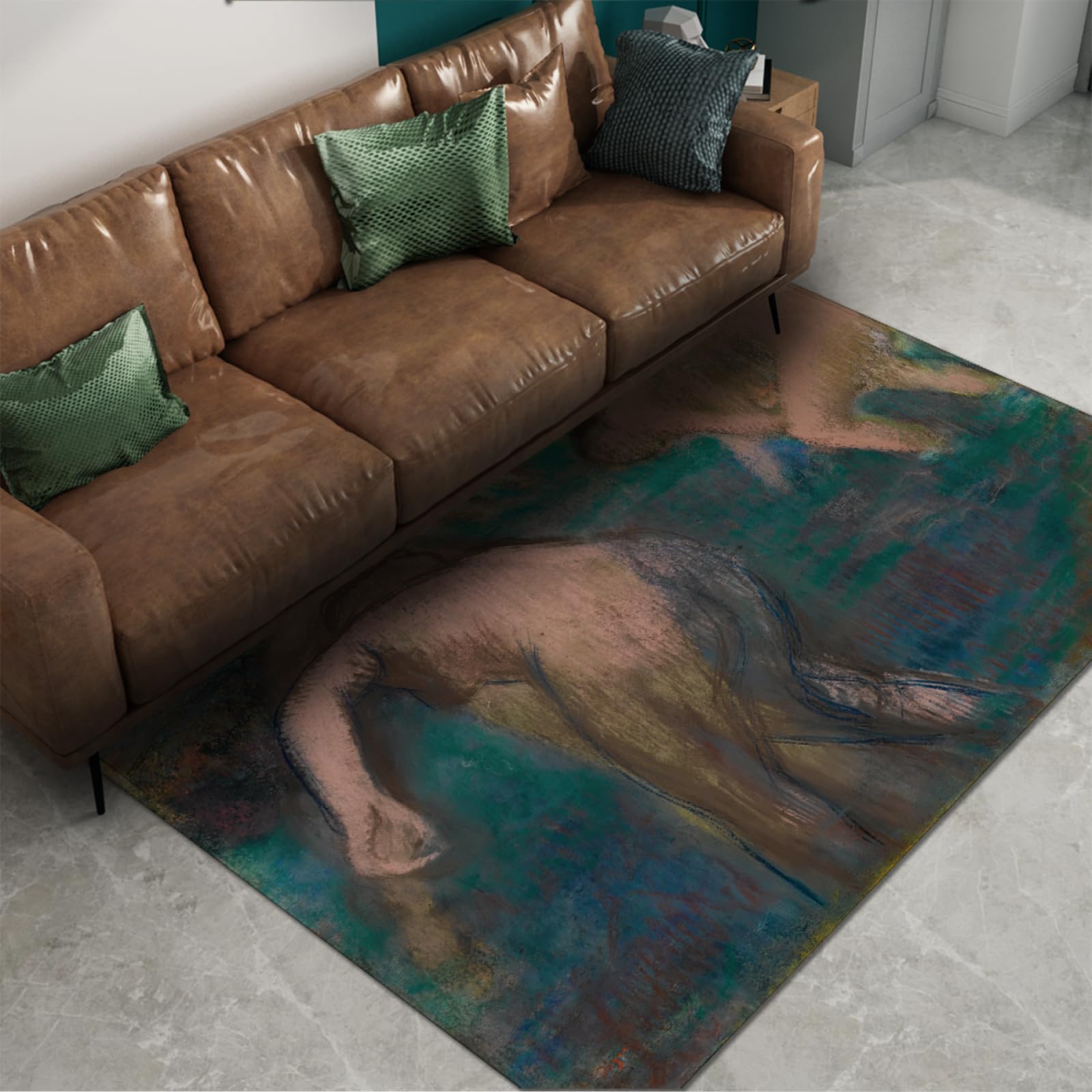 Tapis Edgar Degas 120x210cm lavable et antidérapant pour chambre et dortoir