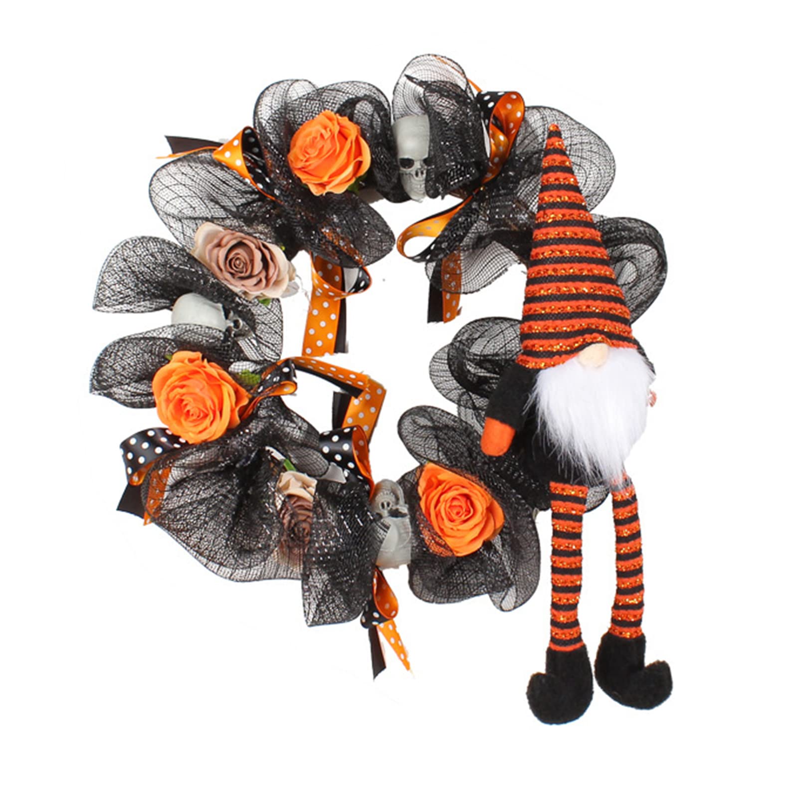 Elnwnnkc Unique Design Halloween Flower Faceless Old Decor Door Hanging for House Decoration Front Door Hanging Decor Halloween Decorations for Outdoor & Indoor Garden Classroom