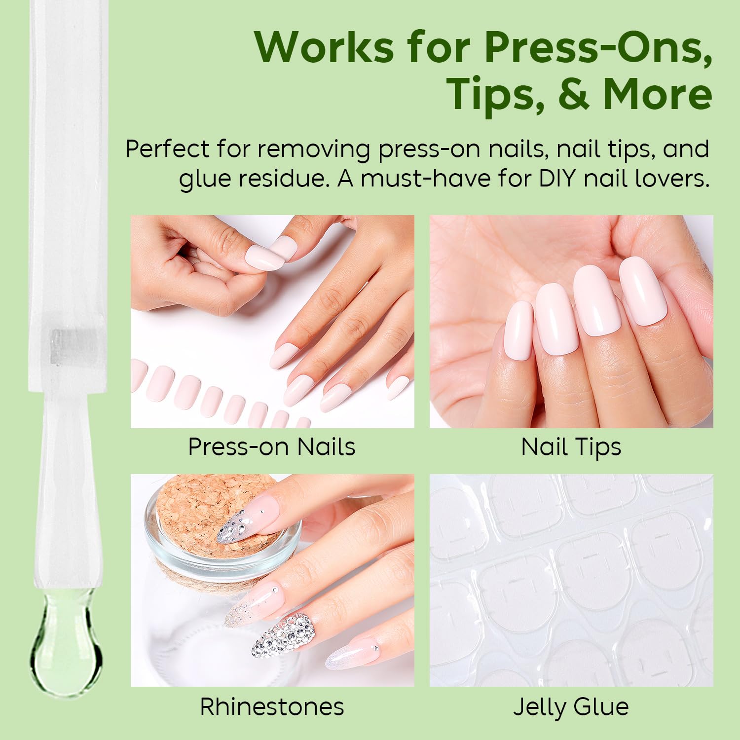 Luxbon Nail Glue & Remover Set 7ml*2pcs for Press On & Acrylic Nails