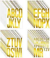 Vista 18 de 8 hojas de calcomanías de vinilo del alfabeto, impermeables, autoadhesivas, letras para pósteres, tablones de anuncios, buzón de correo, decoración