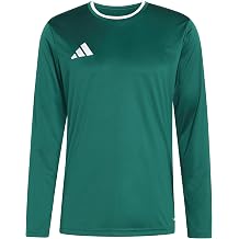 adidas Men's Entrada26 Long Sleeve Jersey Shirt, Team Dark Green/White, XL Extra Tall