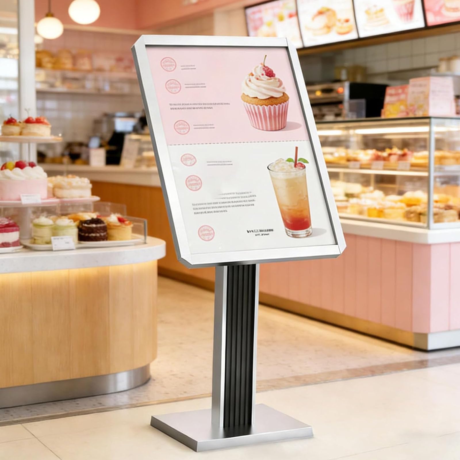 Floor Sign & Poster Stand, Aluminum, Indoor & Outdoor
