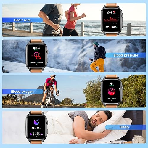Miniatura 4 de Reloj inteligente para hombre, rastreador de actividad física relojes con pantalla táctil de 2.0 pulgadas, resistente al agua, para llamadas,