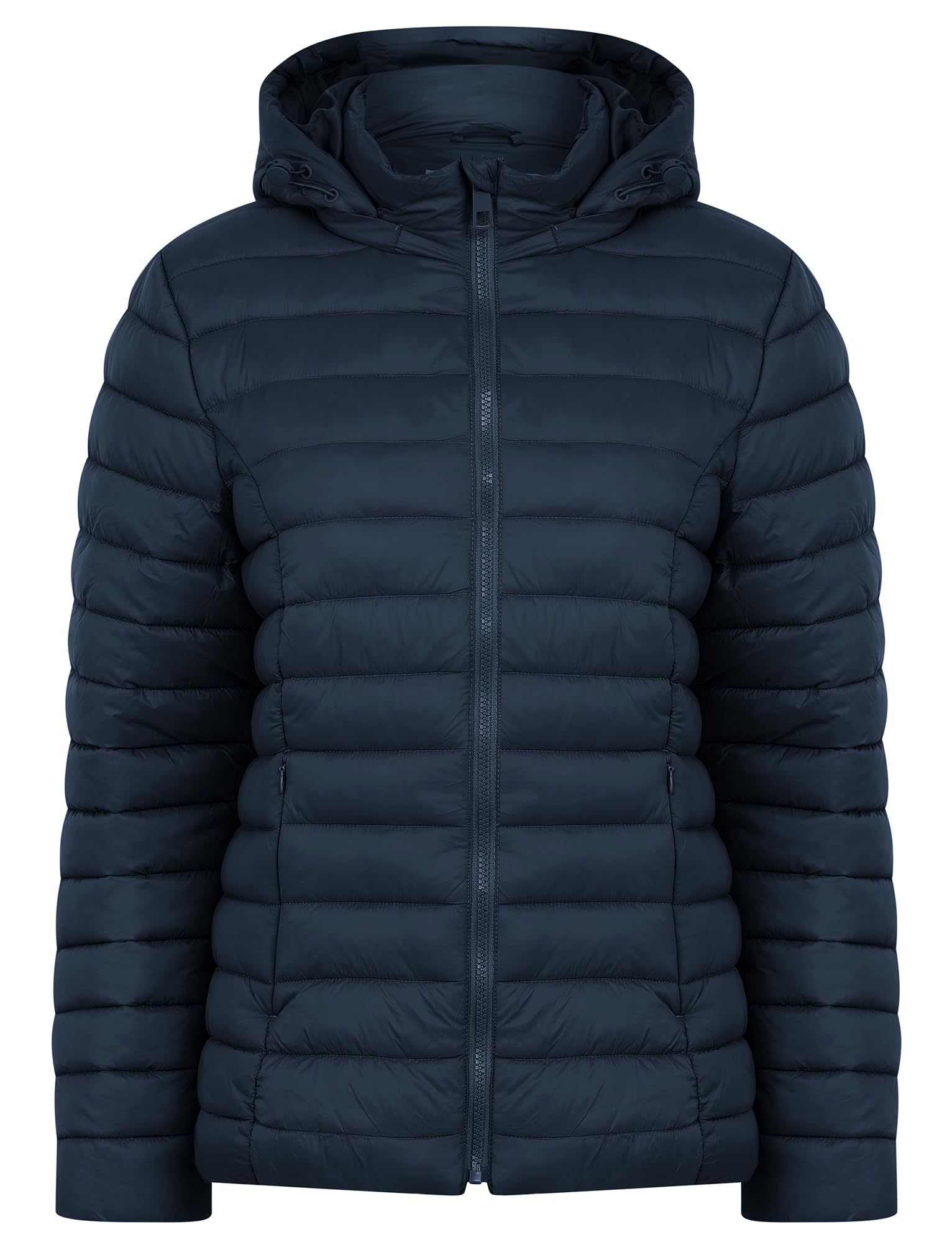 Amara Reya Women's Navy ’S 'Jaime' Quilted Puffer Jacket With Detachable Hood