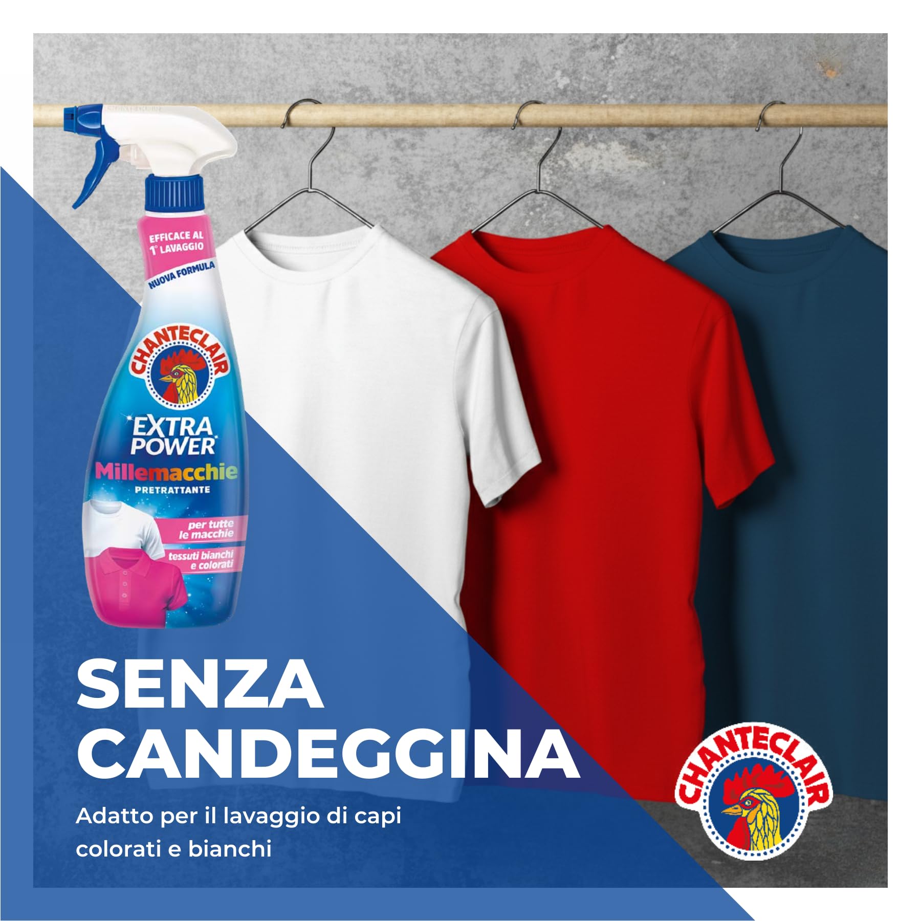 Chanteclair Millemacchie Extra Power, Smacchiatore Contro le Macchie più Frequenti, 500ml