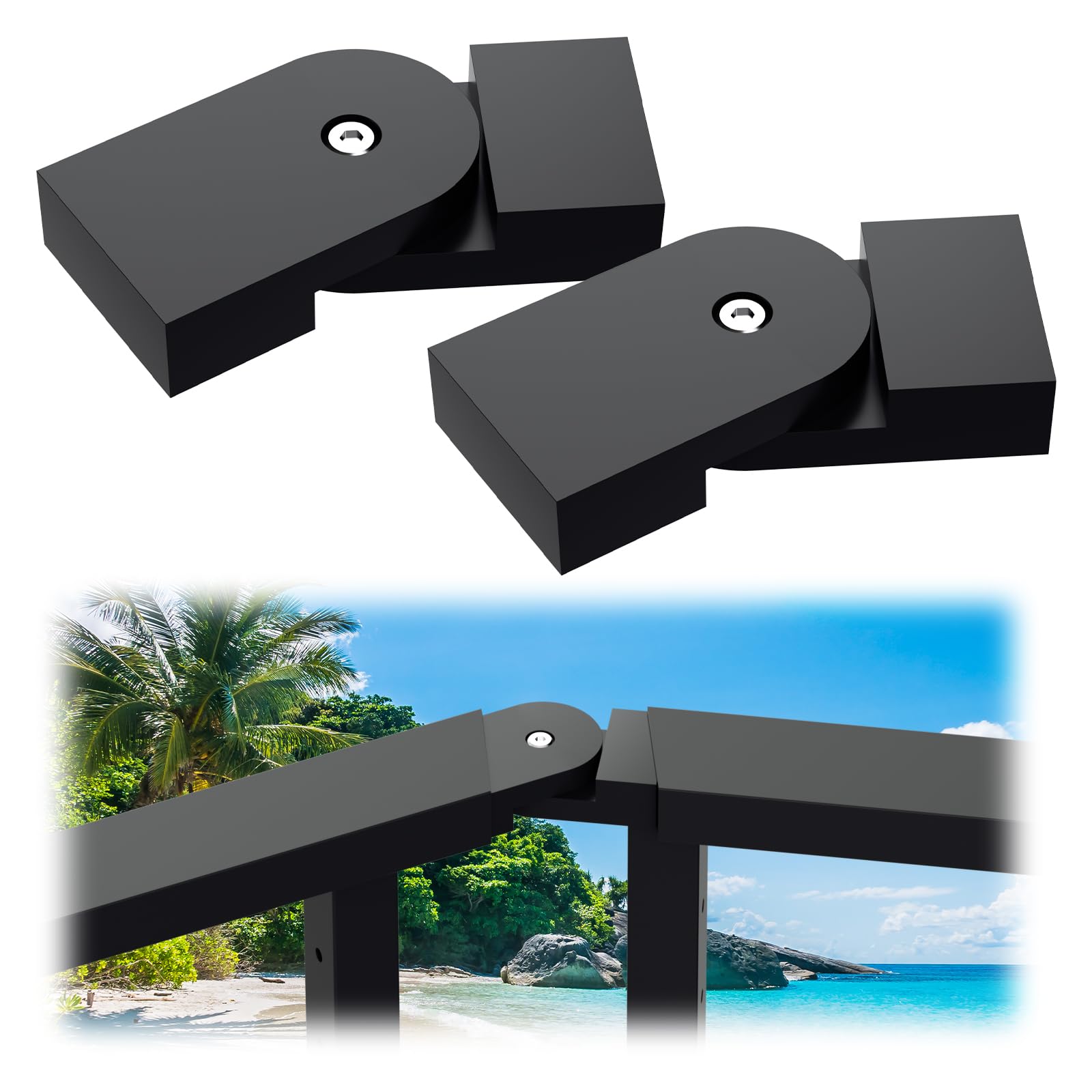 Connecteur de niveau réglable 180° pour corriger l'angle d'une main courante alu