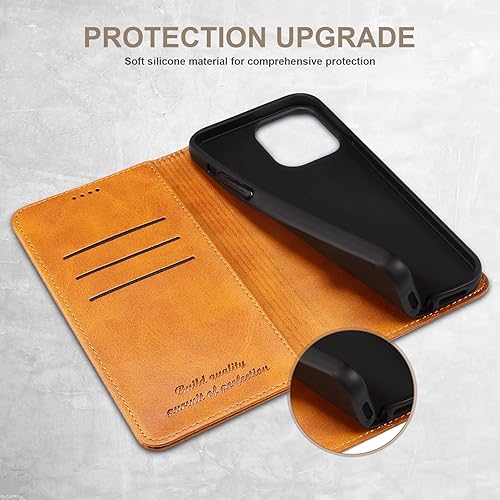 Miniatura 3 de Funda para iPhone 15 Pro, funda de piel sintética de lujo con función atril y tarjetero magnético, a prueba de golpes, funda protectora para iPhone