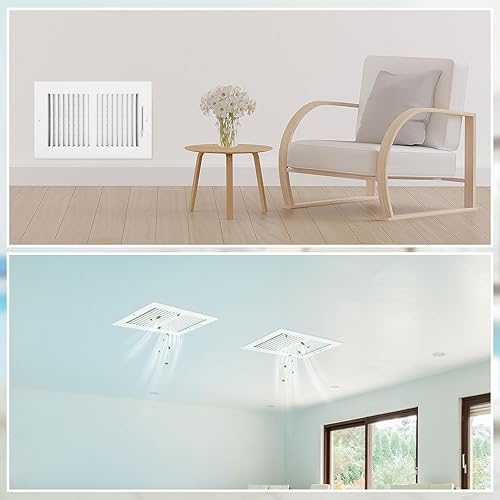 Miniatura 7 de Zonon 12 rejillas de ventilación de retorno de aire de 10 x 6 pulgadas con juego de cubierta de malla de ventilación magnética, registro de