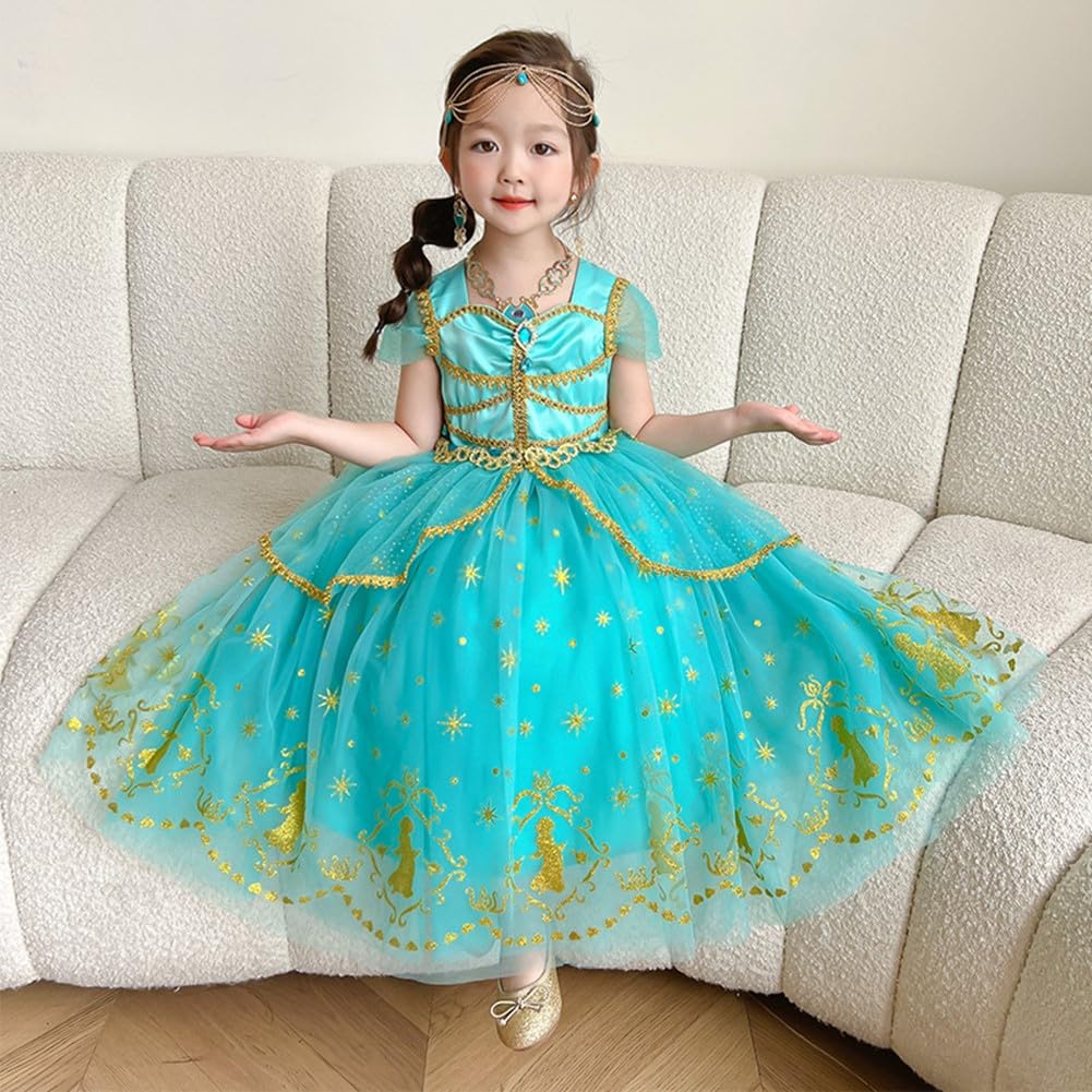 Amazon.co.jp: ジャスミン風 コスプレ 子供 プリンセス ドレス 仮装