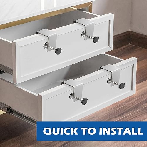 Miniatura 4 de 2 abrazaderas de montaje frontal para cajones portátiles, herramienta de instalación de gabinete de 0.079 in, abrazaderas de carpintería, clips de