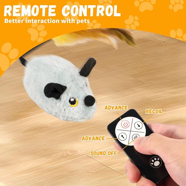 Foto 5 de 7 de BAODBF Juguete interactivo para gatos eléctrico, juguete para gatos que se mueven por sí mismo