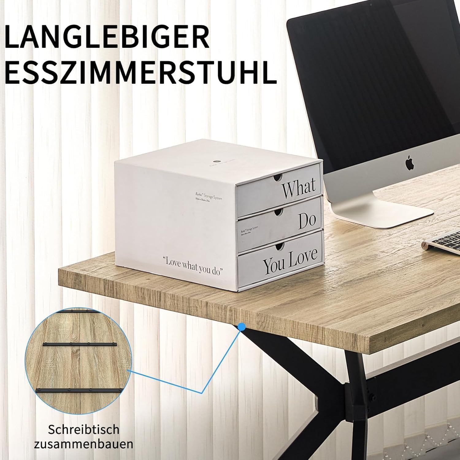 LEWE Essgruppen Esstisch mit 4 Stühlen, 140 x 80 x 76 cm Rechteckig Esstisch aus Holz mit 4 Esszimmerstühle, 360°Drehstuhl, Gepolstert, Breitere Sitzfläche, für Küche Esszimmer und Wohnzimmer,Grau