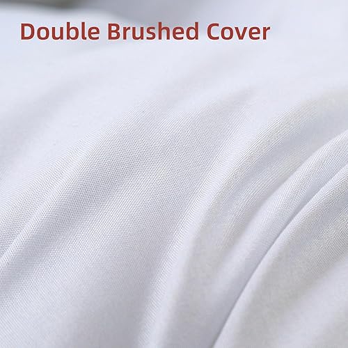 Miniatura 2 de L LOVSOUL Relleno de edredón alternativo de plumón súper king, relleno de edredón para todas las estaciones con pestañas en las esquinas, edredón