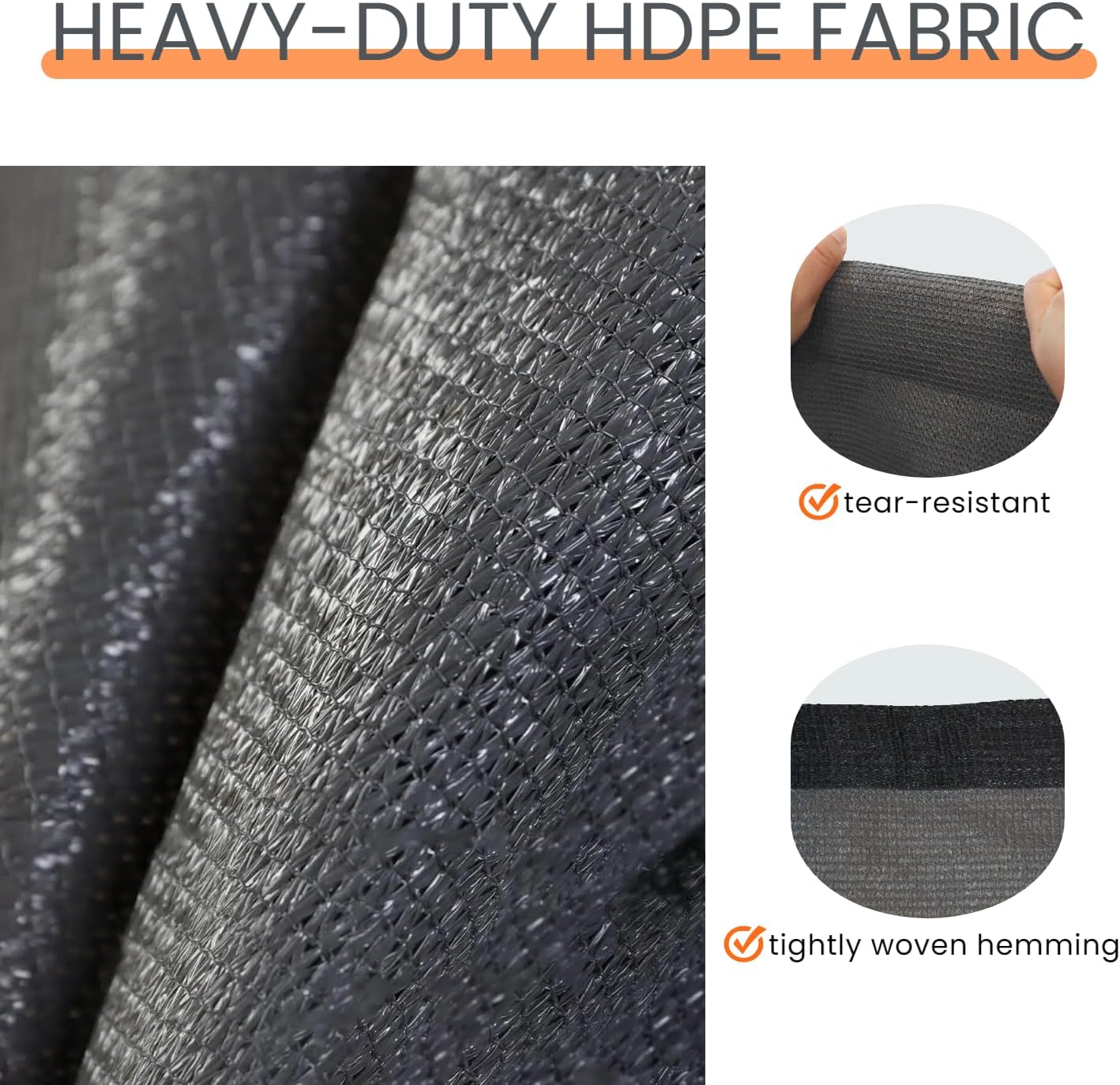 FAIR WIND Shade Cloth 90% Sun Shade Fabric Privacy Screen Shade Cover Patio Canopy with Grommets Shade Net for Garden Outdoor Pergola 6 x 8 FT - Grey