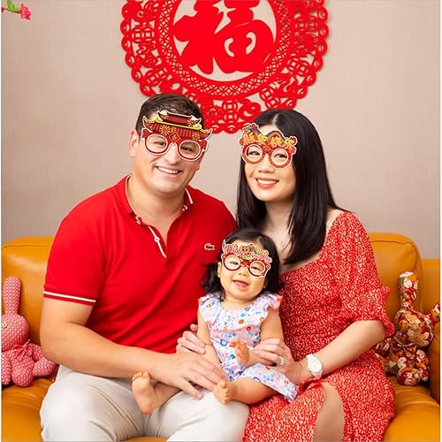 Miniatura 4 de HOMPAY Decoraciones de año nuevo chino 2024, decoración de año nuevo lunar, 12 piezas, accesorios de fotografía de fiesta, centro de mesa para