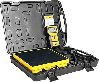 Refrigerant Scale 220 LBS HVAC Freon Scale Ultra-Large LCD Screen High Precision Electronic Refrigerant Charging Weight Scale with Portable Case for All Refrigerant Recovery Tanks
