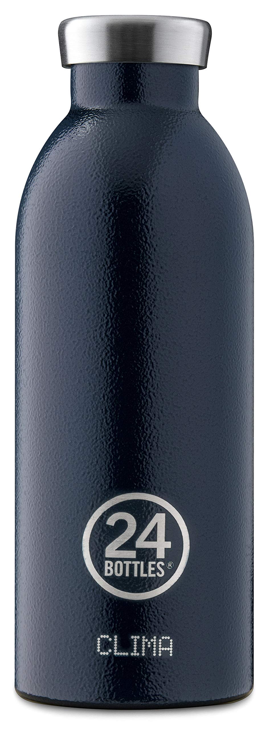 24Bottles Clima - Trinkflasche 850 ml, Thermosflasche 24h Cold und 12h Hot, Wasserflasche 100% Versiegeltem Deckel, Umweltfreundliche Trinkflasche Edelstahl, Trinkflasche Sport, Deep Blue