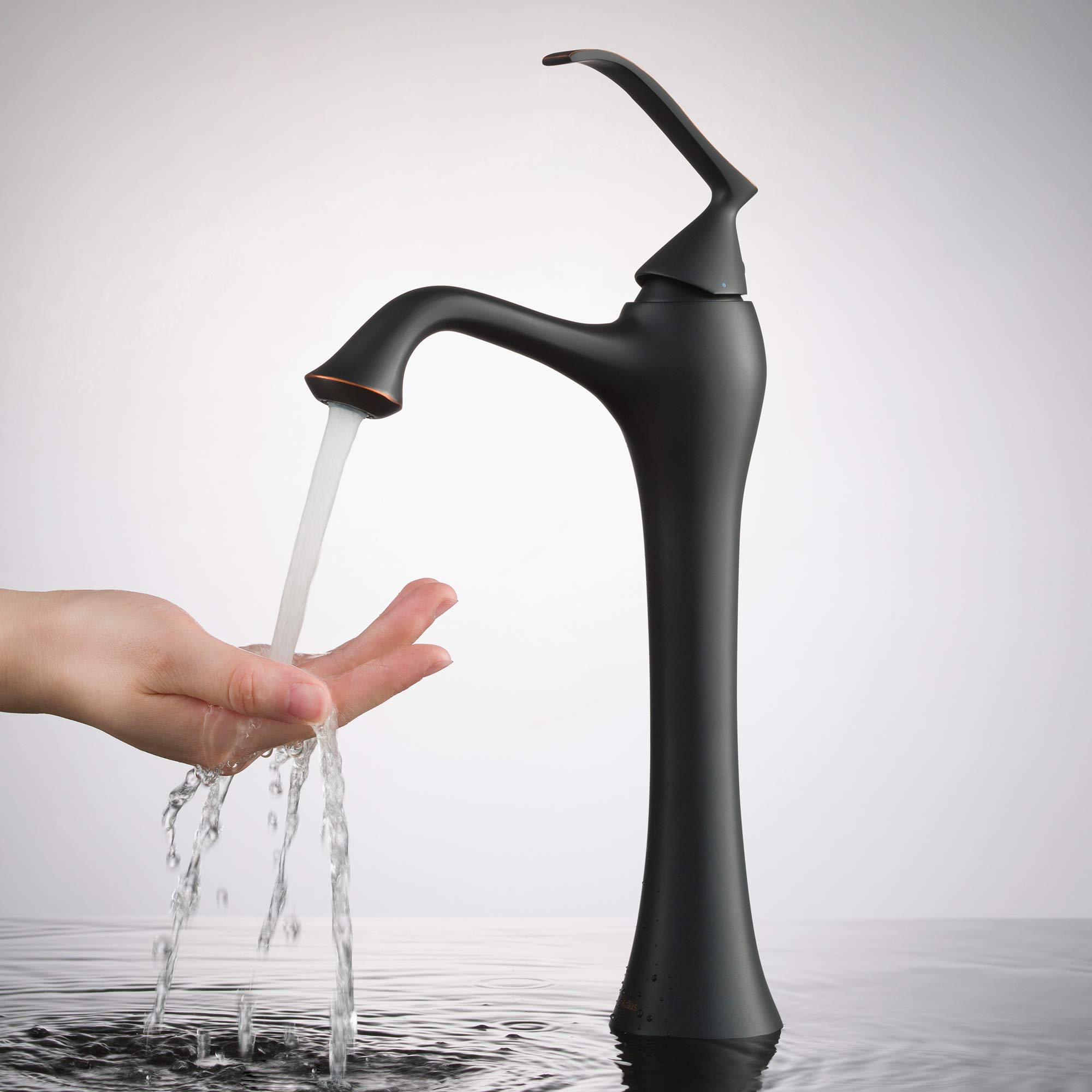 Kraus KVF-1400CH Indy Single Handle Vessel Bathroom Faucet, Chrome