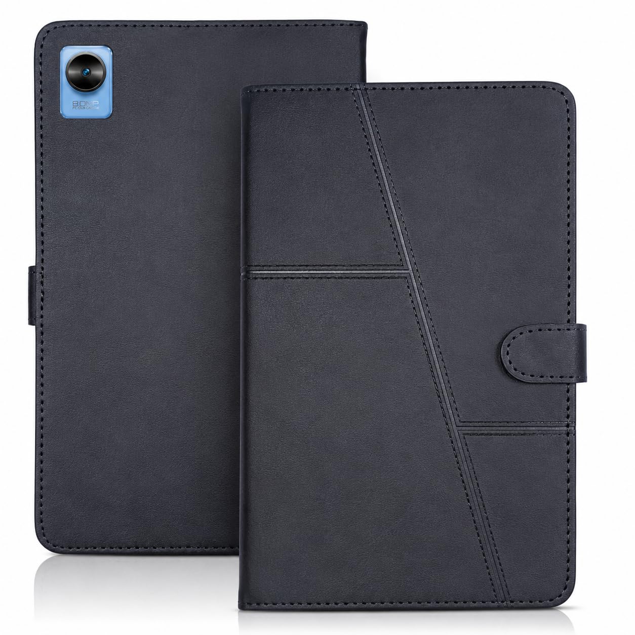 premium flip cover compatible with nokia tab t10 (8 inch) tablet | premium pu leather smart folio case with magnetic lock & multi angle stand | shockproof protective wallet cover