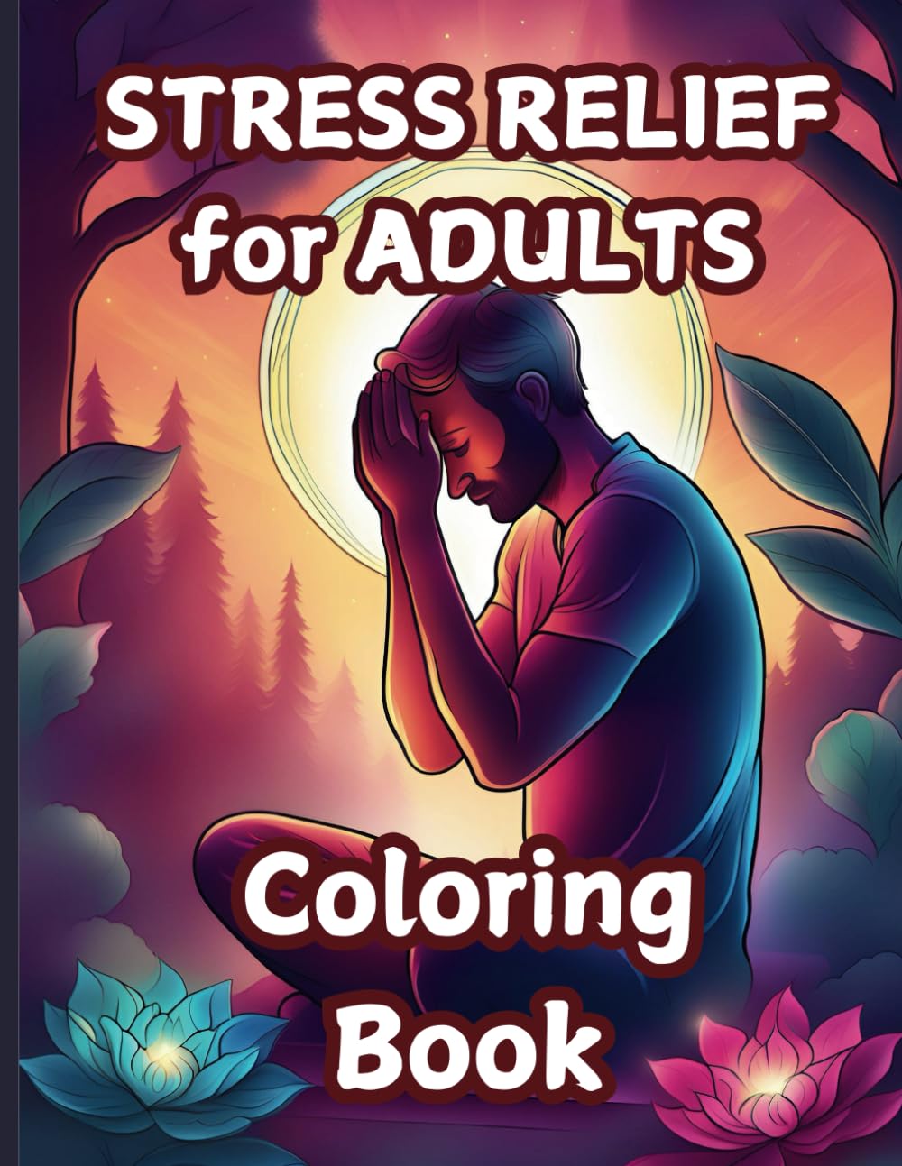 STRESS RELIEF for ADULTS coloring book: De-stress and unwind with a wide variety of images for stress relief