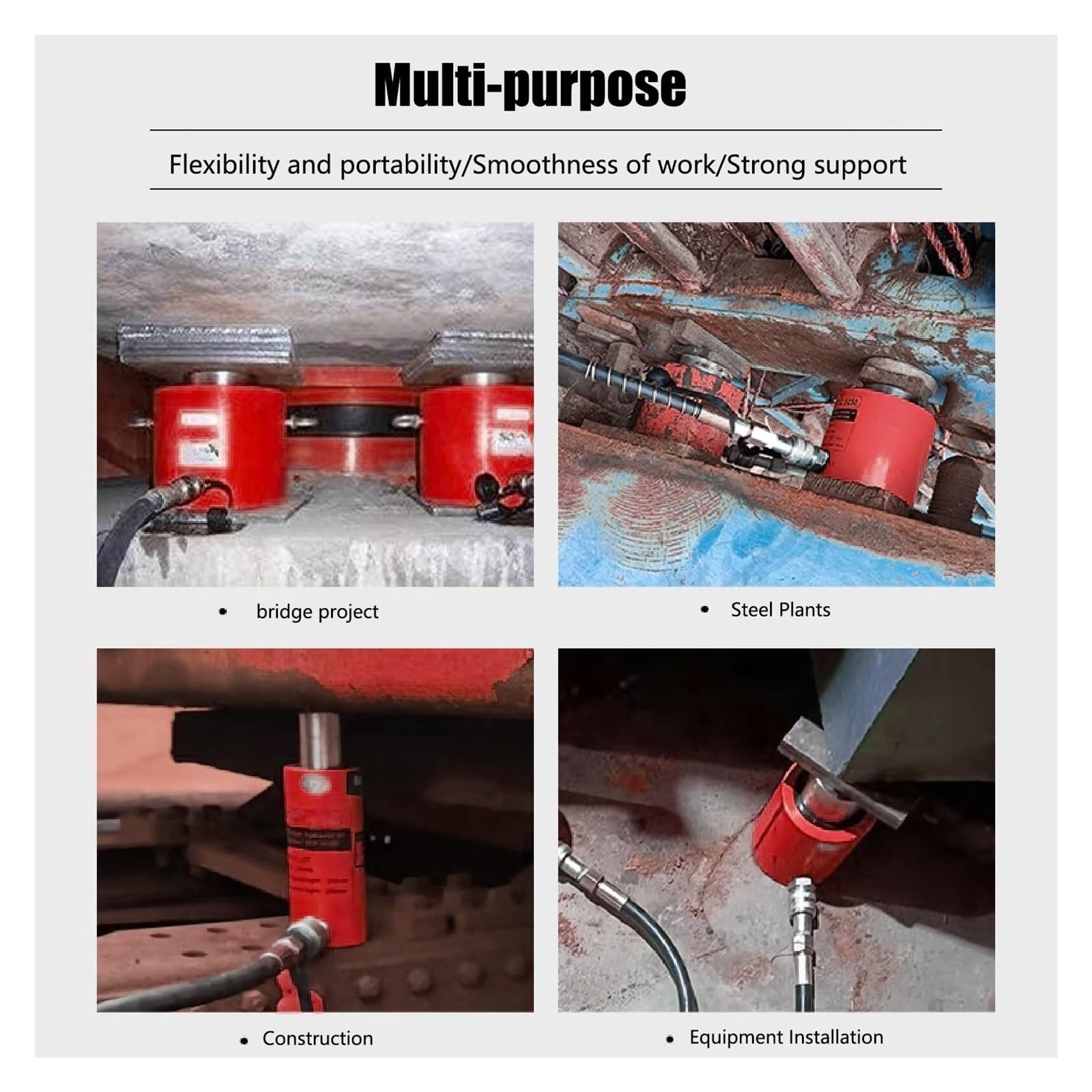 Cylinder hydrauliczny o pojemności, hydrauliczny podnośnik samochodowy z pompami ręcznymi, podnośnik samochodowy z skokiem 100 mm, przenośny podnośnik hydrauliczny (100T Jack + pompa ręczna CP-700-2A)