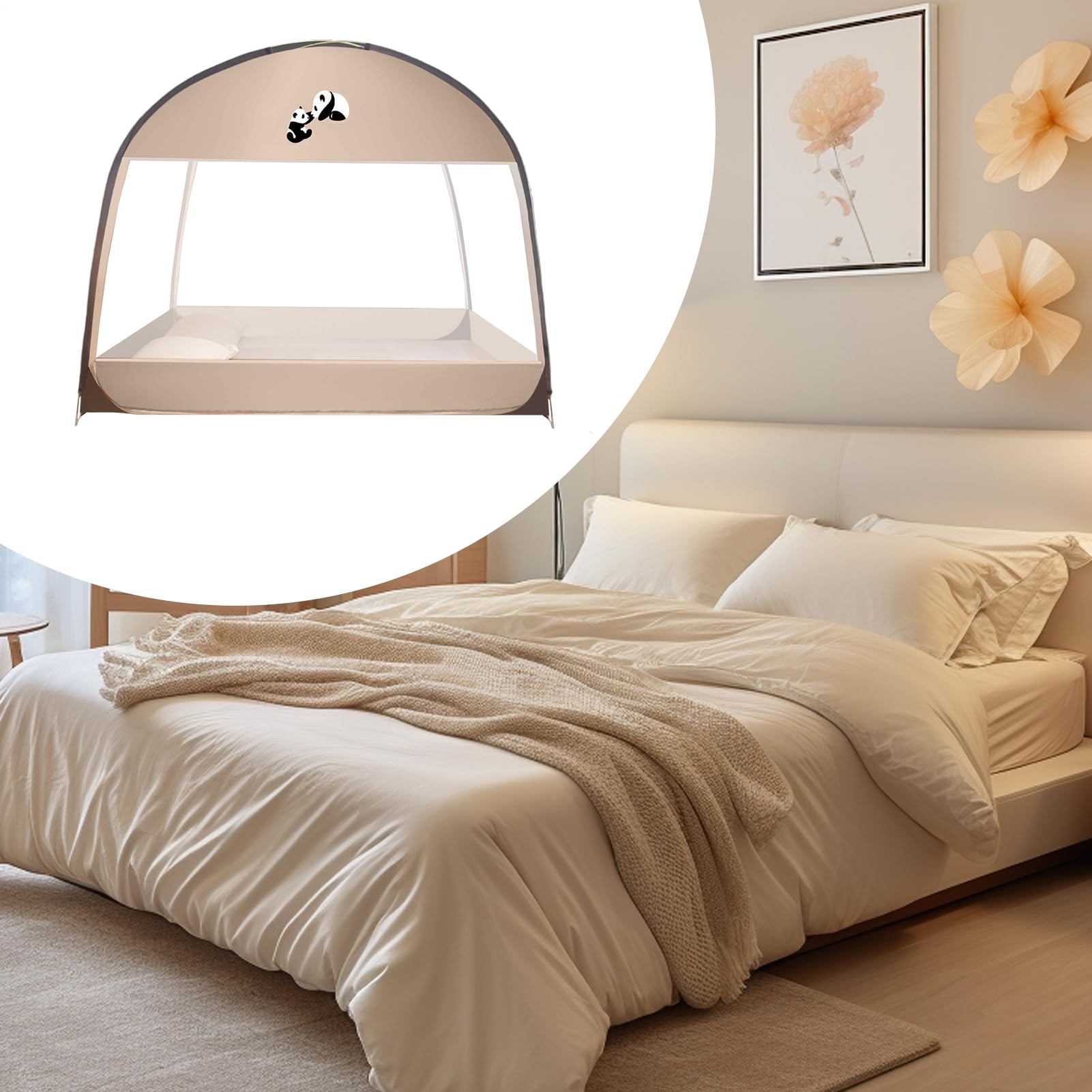 Filet Anti-Moucherons Protection Anti-Moucherons, Maille, Double Porte, | Tente Camping Anti-Insectes Portable Adultes Chambre Camping Extérieur Jardin Terrasse Pique-nique