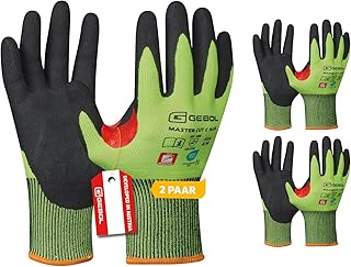 Gebol Master Cut C Plus, 2 Paar Schnittschutzhandschuhe mit Nitril-Beschichtung & Verstärkung für Herren, Schnittfeste Handschuhe Klasse C für Öl & Nässeschutz, XL (Gr. 10)