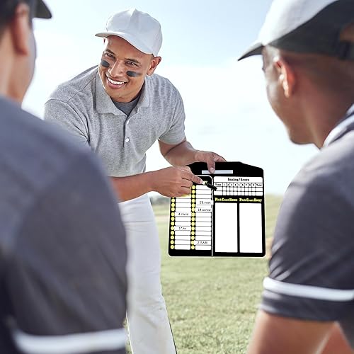 Miniatura 5 de Tablero magnético de béisbol para Dugout Metal Baseball Coaching Portapapeles Equipo de entrenamiento de softbol con 30 tarjetas de alineación, 2