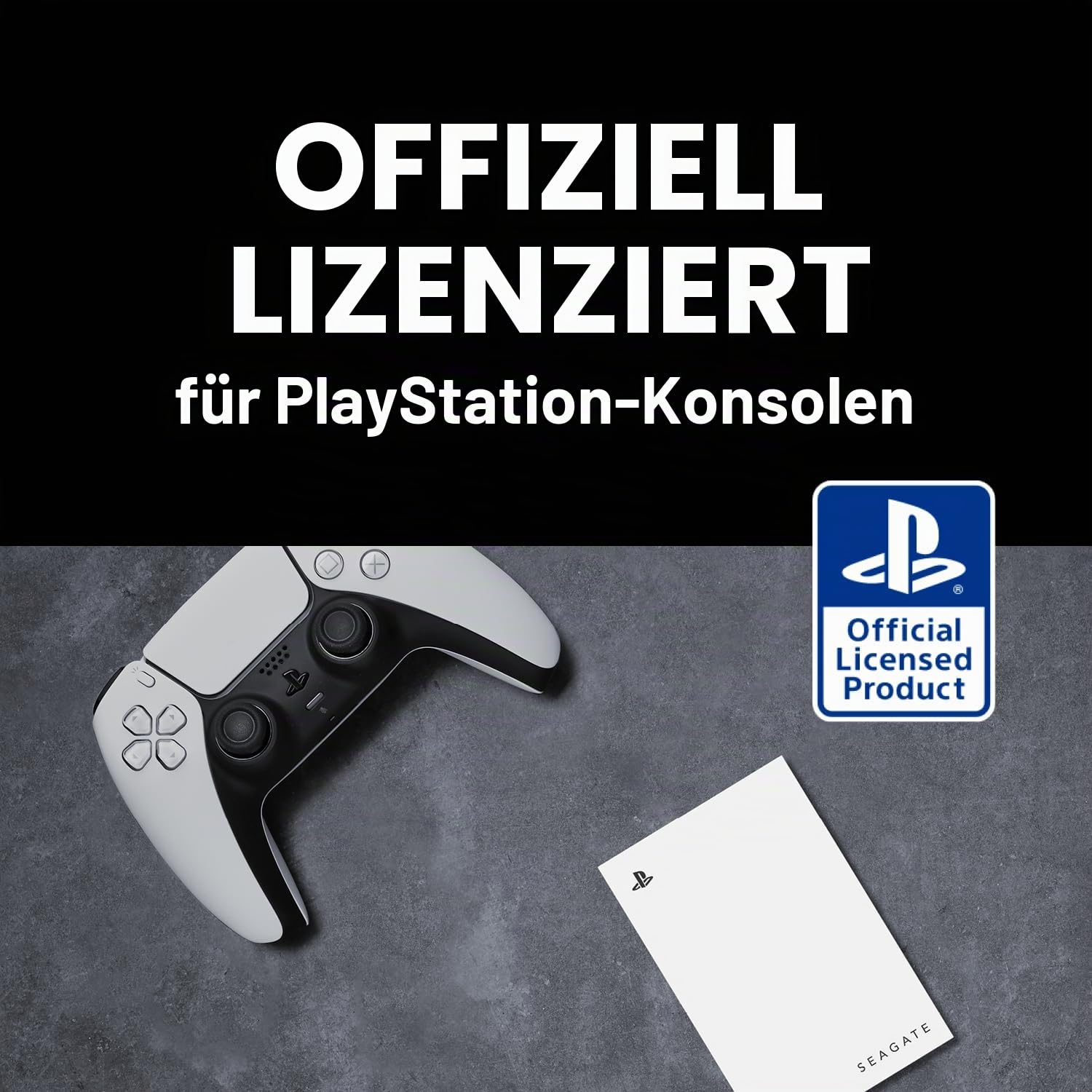 Seagate Game Drive STLV2000101 Externe Festplatte für PS5, 2 TB, USB 3.0, offizielles Lizenzprodukt, Blaue LED
