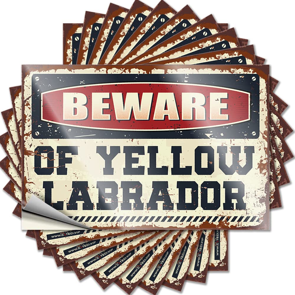 Upgrades Decal - Big Gamers Cover Beware of Yellow Labrador(12X18CM)
