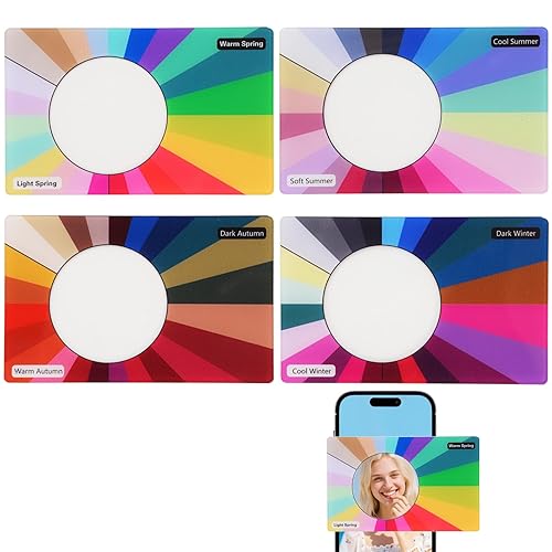 Seasonal Color Selection Cards,4-Card Set for Perfect Color Matching and