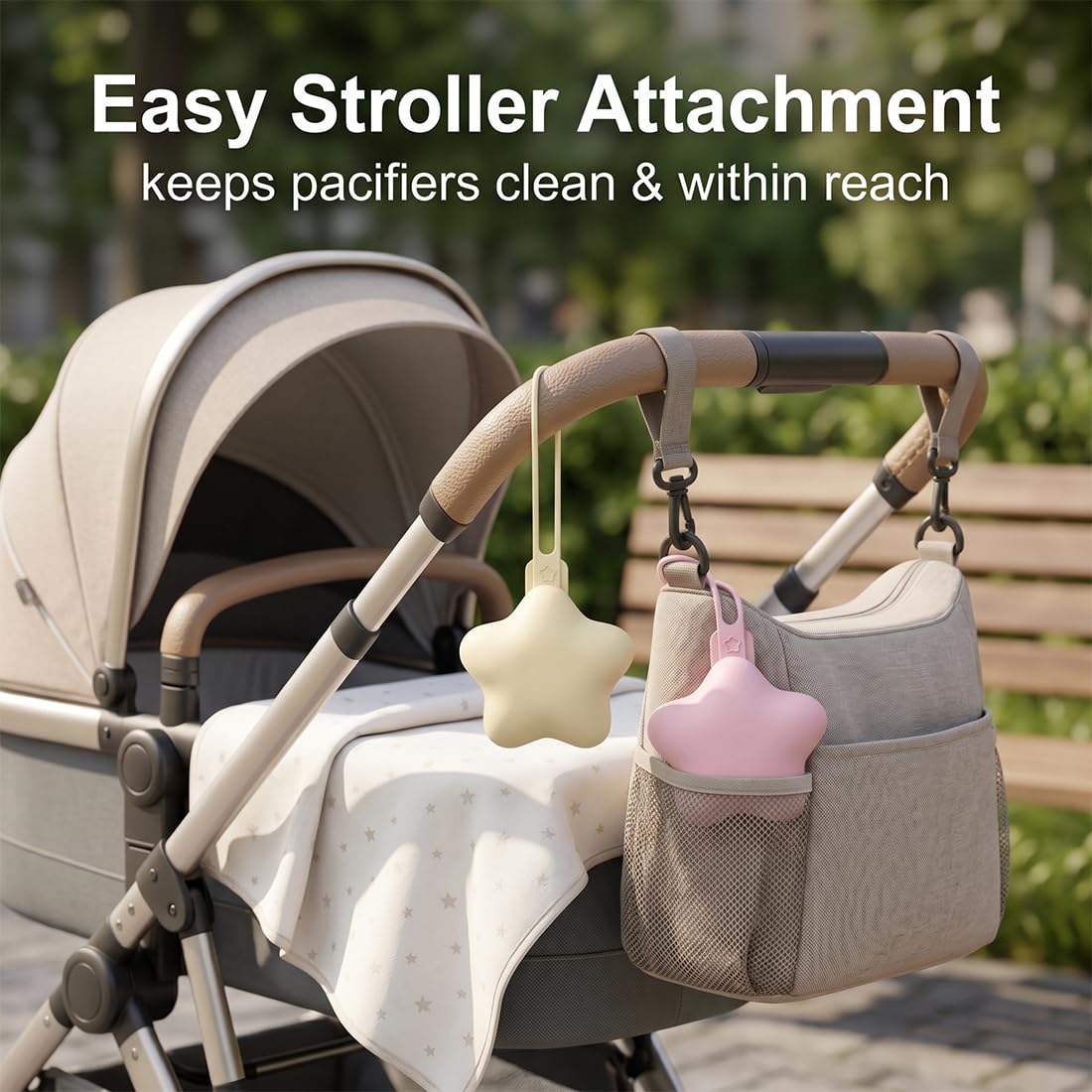 Boîte à sucette en silicone 2 Pièces, rangement hygiénique pour bébé, Violet clair