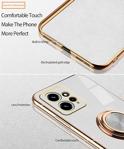 Miniatura 2 de Wousunly Compatible con Redmi Note 12 4G Case Ring Holder Magnet Green, para Xiaomi Redmi Note 12 4G Funda de teléfono de silicona a prueba de