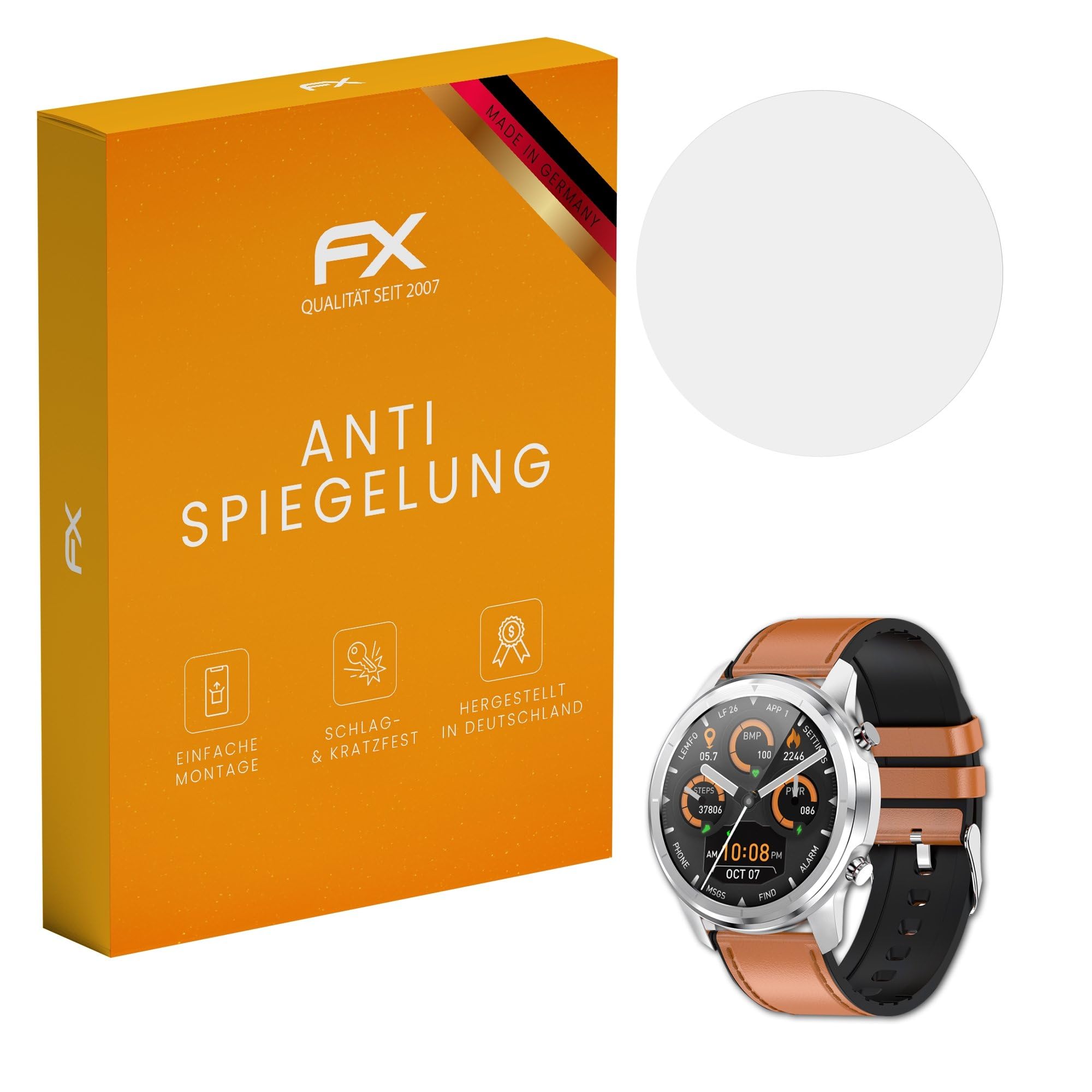 atFoliX Screen Protector compatible with Lemfo LF26 Screen Protection Film, anti-reflective and shock-absorbing FX Protector Film (3X)