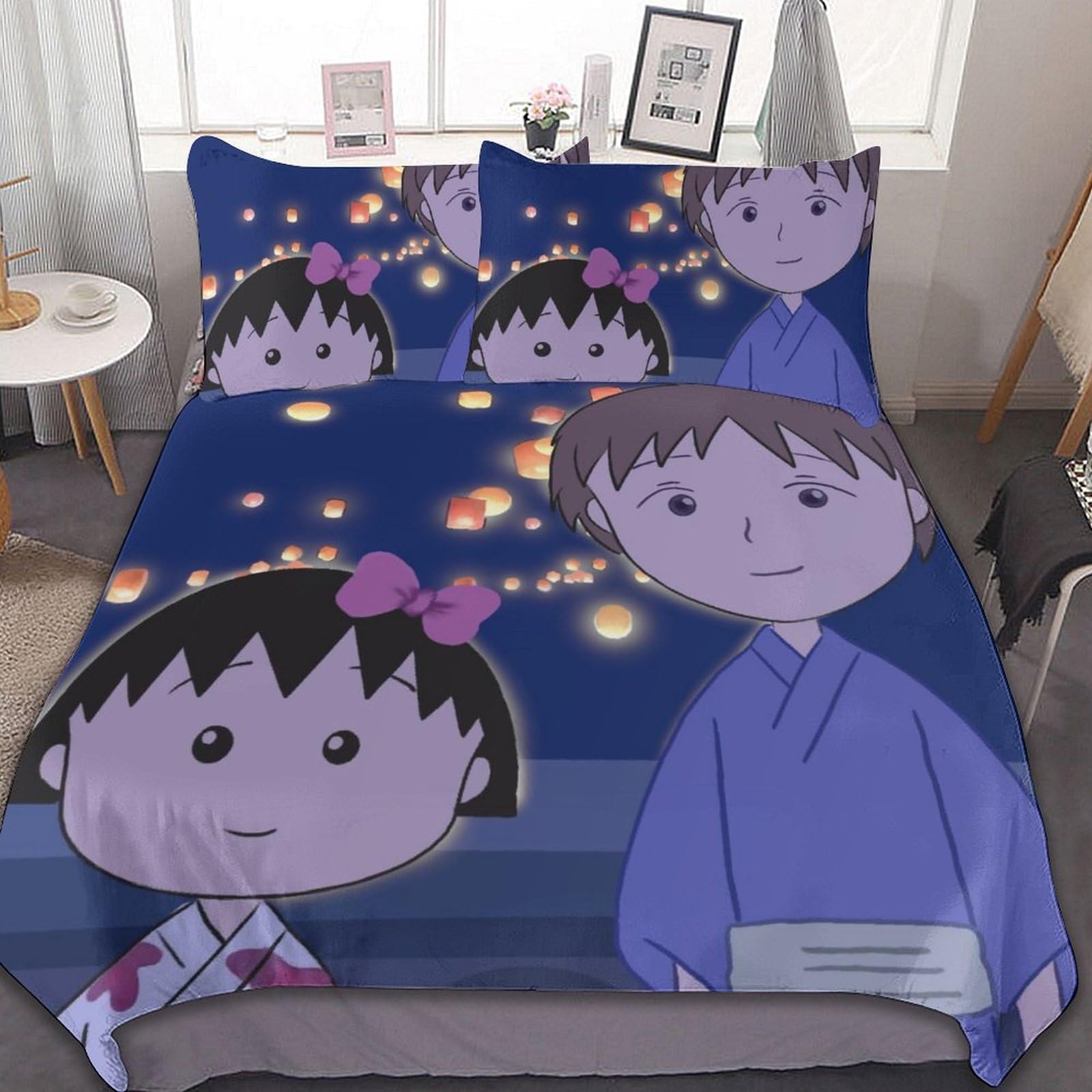 ちびまる子ちゃん　布団　カバー　（シングル） Amazon｜ちびまる子ちゃん 寝具セット シングル寝具カバーセット