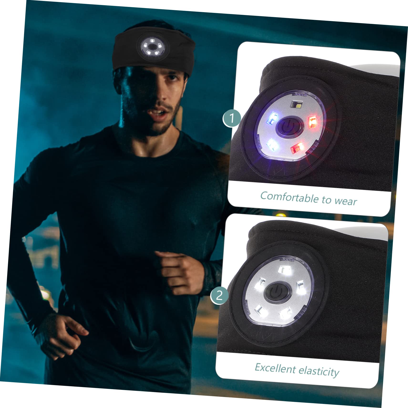 KOMBIUDA Fasce Sportive Elastiche Anti-sudore Corsa Yoga Fasce Per Unisex Perfette Per Allenamenti All'aperto E Attività Fisiche