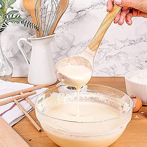 Miniatura 3 de SEYNUR Kit de esparcidor y cucharón de crepé, 4 piezas, herramienta esparcidora de crepé, crepes esparcidores de masa, espátula de madera de crepé,