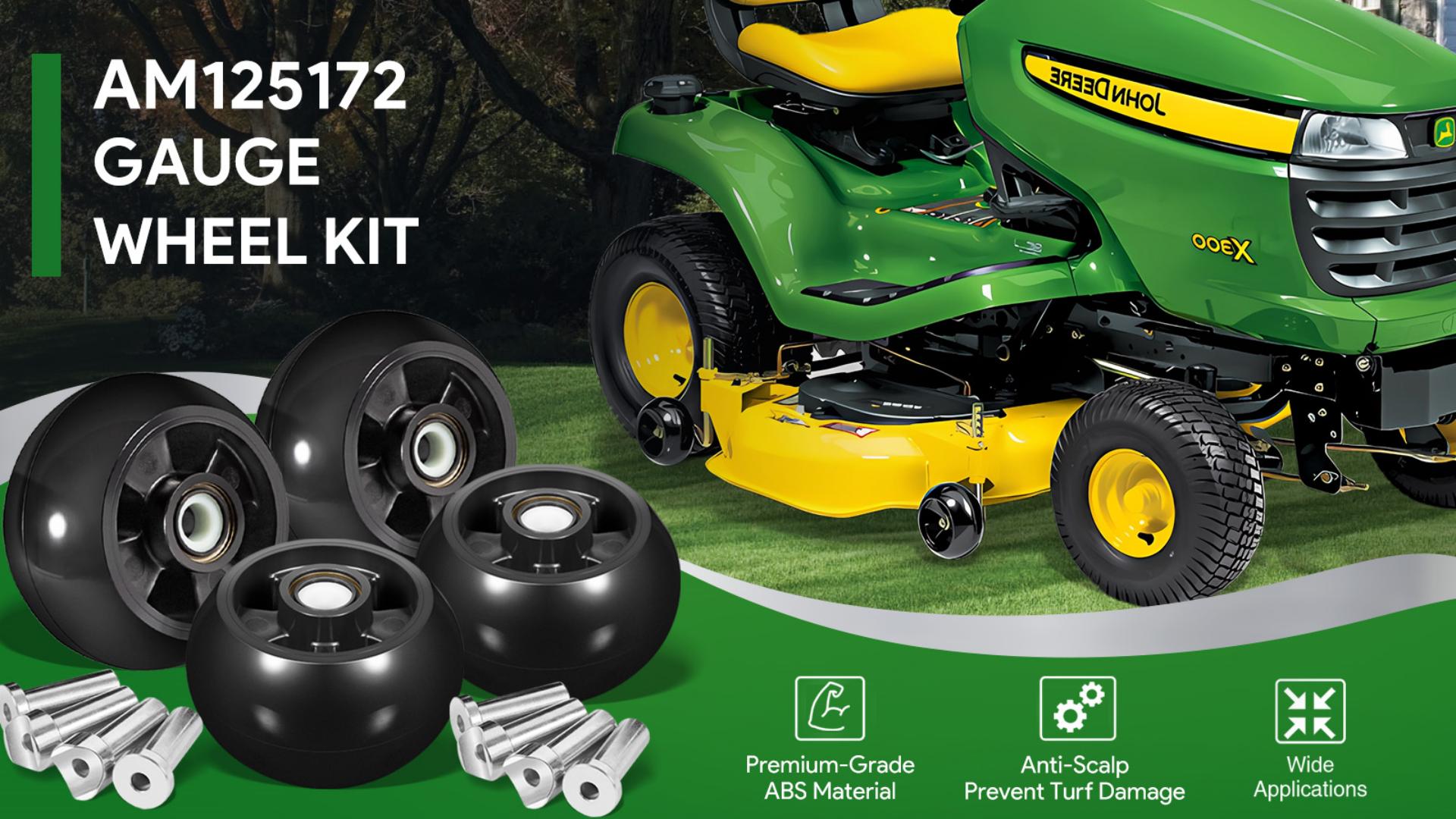 AM125172 Replacement Wheels 4PCS Deck Wheel Kit For John Deere