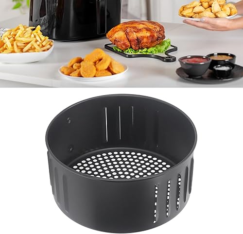 Miniatura 8 de Tissting Cesta para freidora de aire de 2.75 cuartos de galón, 7.5 x 3.7 pulgadas, escurridor reutilizable antiadherente para freír hornear a la