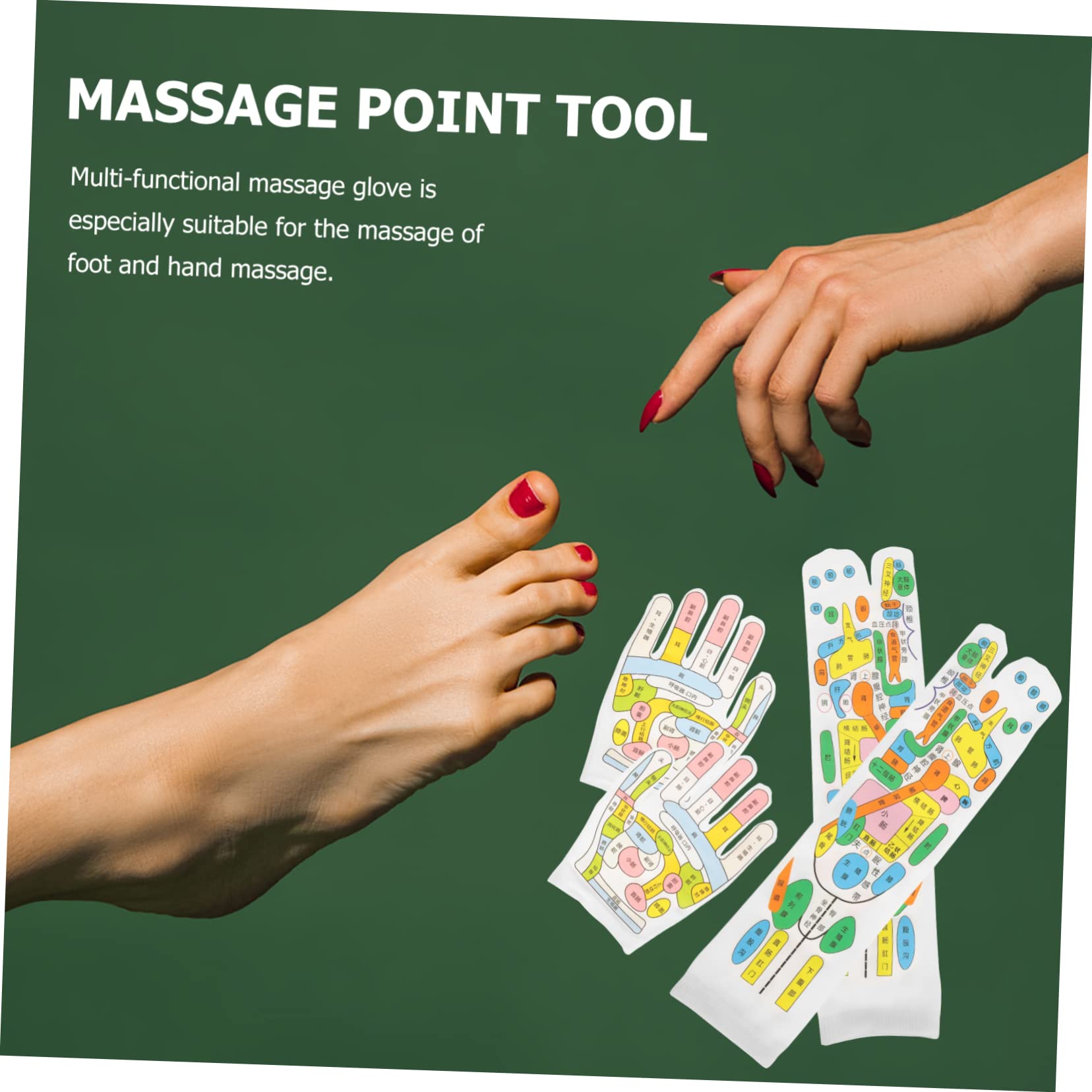 3 Sätze Akupressurhandschuhe Socken Männerwerkzeuge Handschuhe Für Männer Handschuh Zur Reflexzonenmassage Tragbares Massagegerät Menschlicher Körper Massagepunkt Mann Stricken