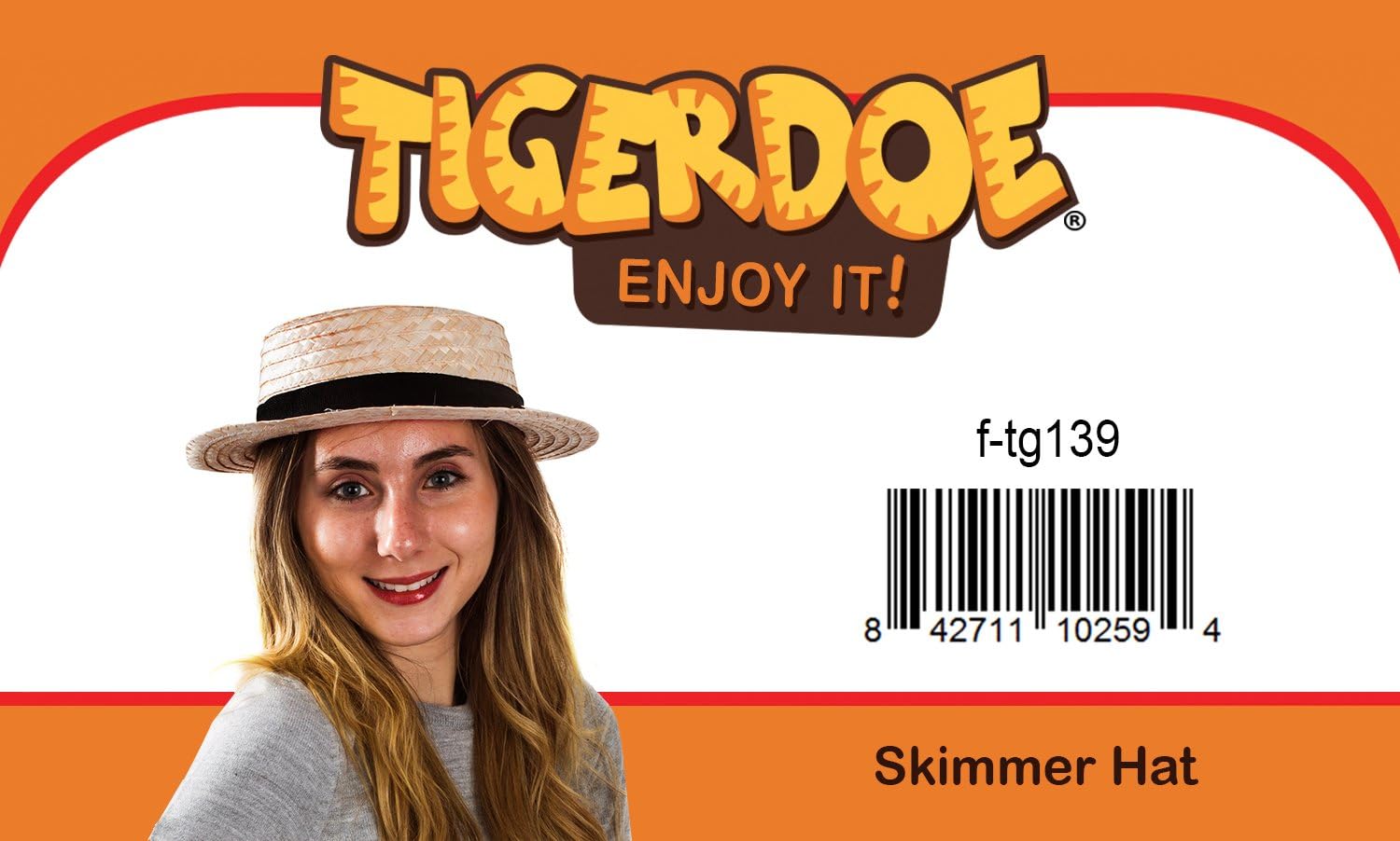 Tigerdoe Skimmer Hat – Amish Hat, Boater, Straw Hat, Sailor, Roaring 20's - Costume Accessories Tan - Image 5
