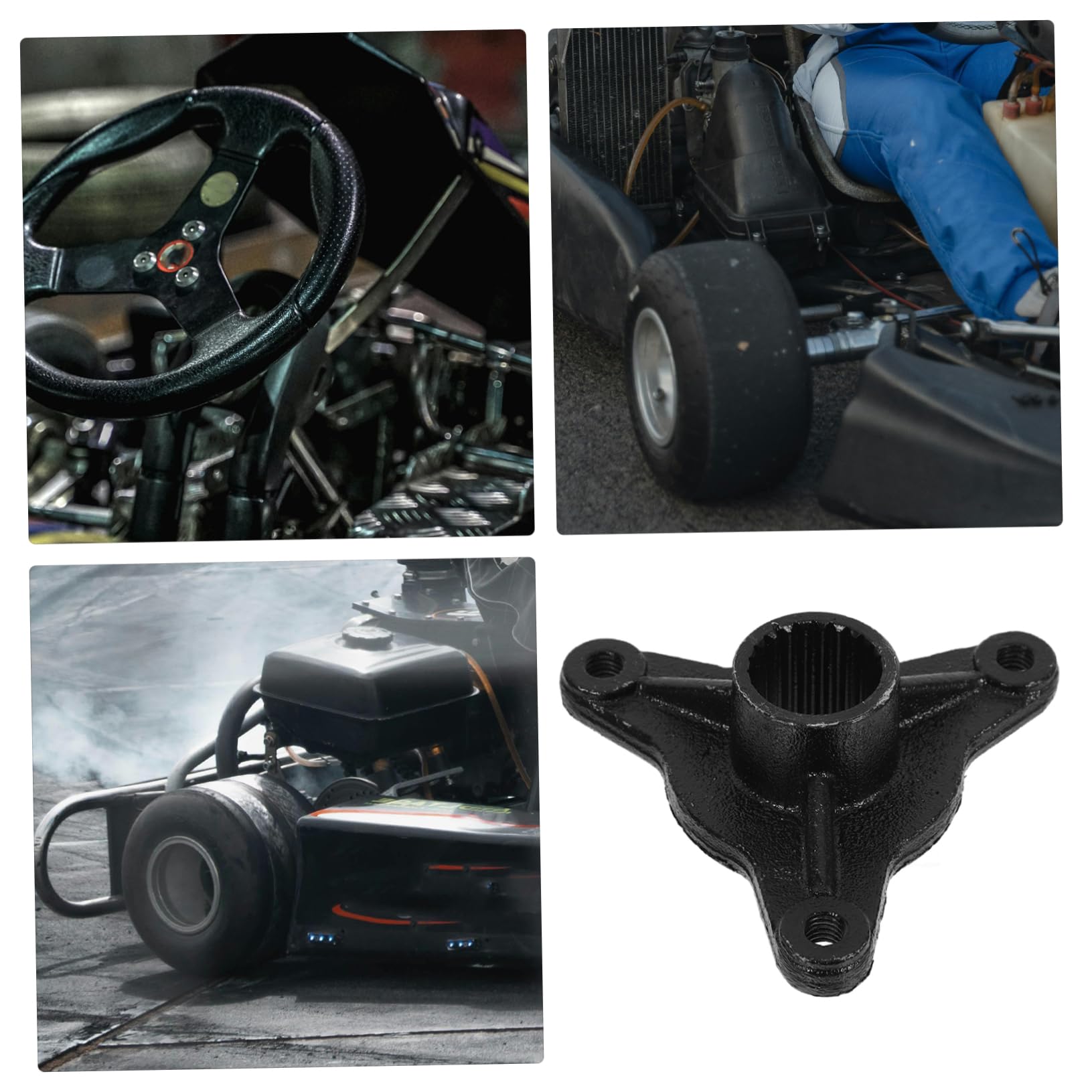 10 Pièces moyeu d'essieu arrière accessoires vtt roulement de roue arrière faire du karting Moyeu de roue cannelée à 23 dents accessoires de remplacement de vtt d'aluminium iplusmile