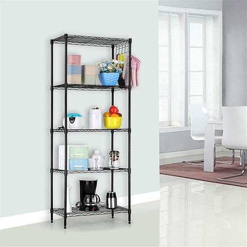 Miniatura 2 de Estantería de 5 niveles, estante ajustable de alambre resistente, estante de almacenamiento de metal para despensa, armario, cocina, lavandería,