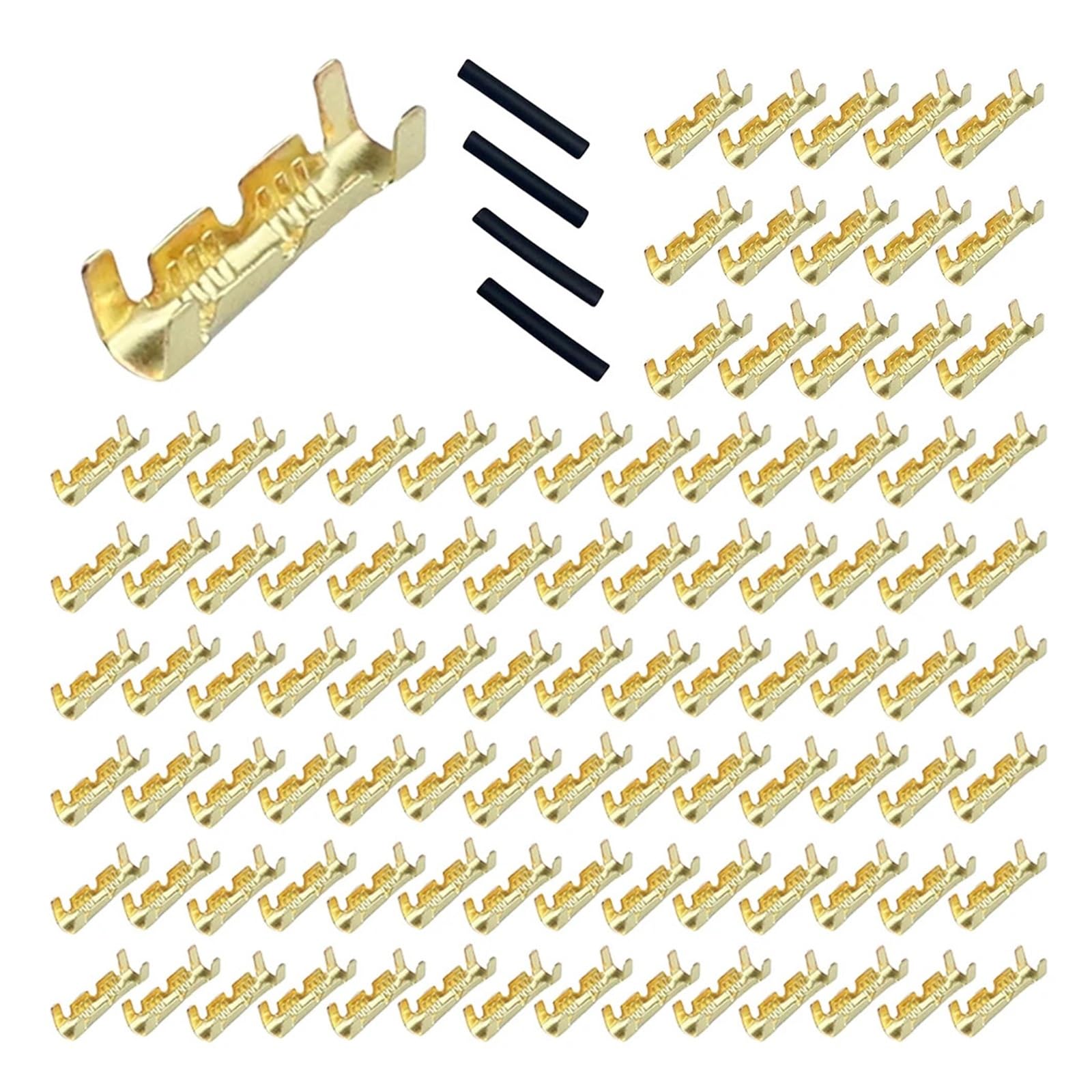 100/200 Stück Druckknopf-Schnellanschlussklemmen 453 U-förmig 0,3–1,5 mm2 Tab Kalteinsätze Drahtverbinder(100Pcs)