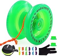 Vista 1 de MAGICYOYO K1 Yoyos - Pelota de yoyo profesional sensible para niños y adultos con guante de yoyo+ estuche de yoyo+apilamientos+12 cuerdas de yoyo