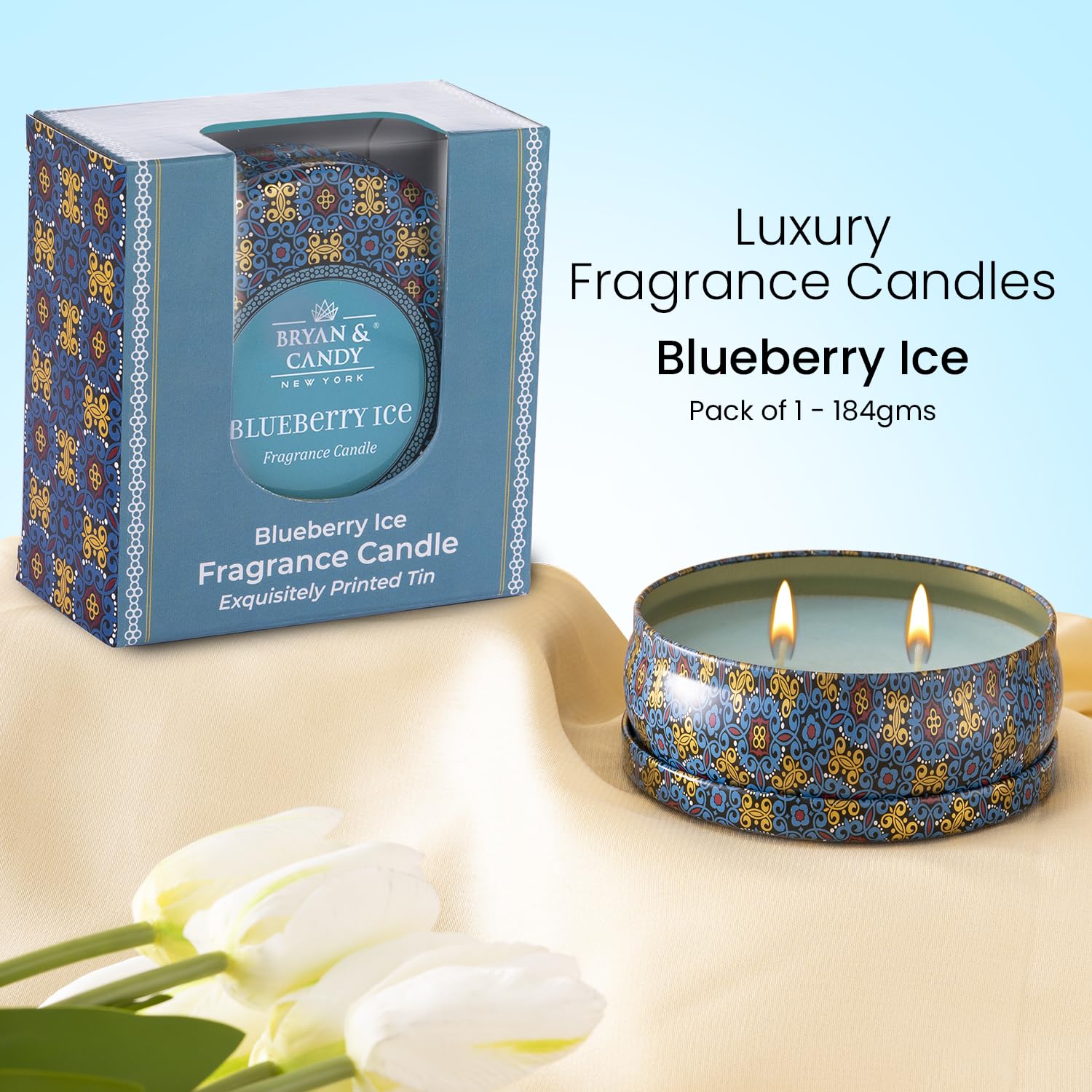Bryan & Candy Duftkerze Diwali Geschenkset für Männer und Frauen | Blueberry Ice Aromatherapie Kerzen Sojawachs umweltfreundlich