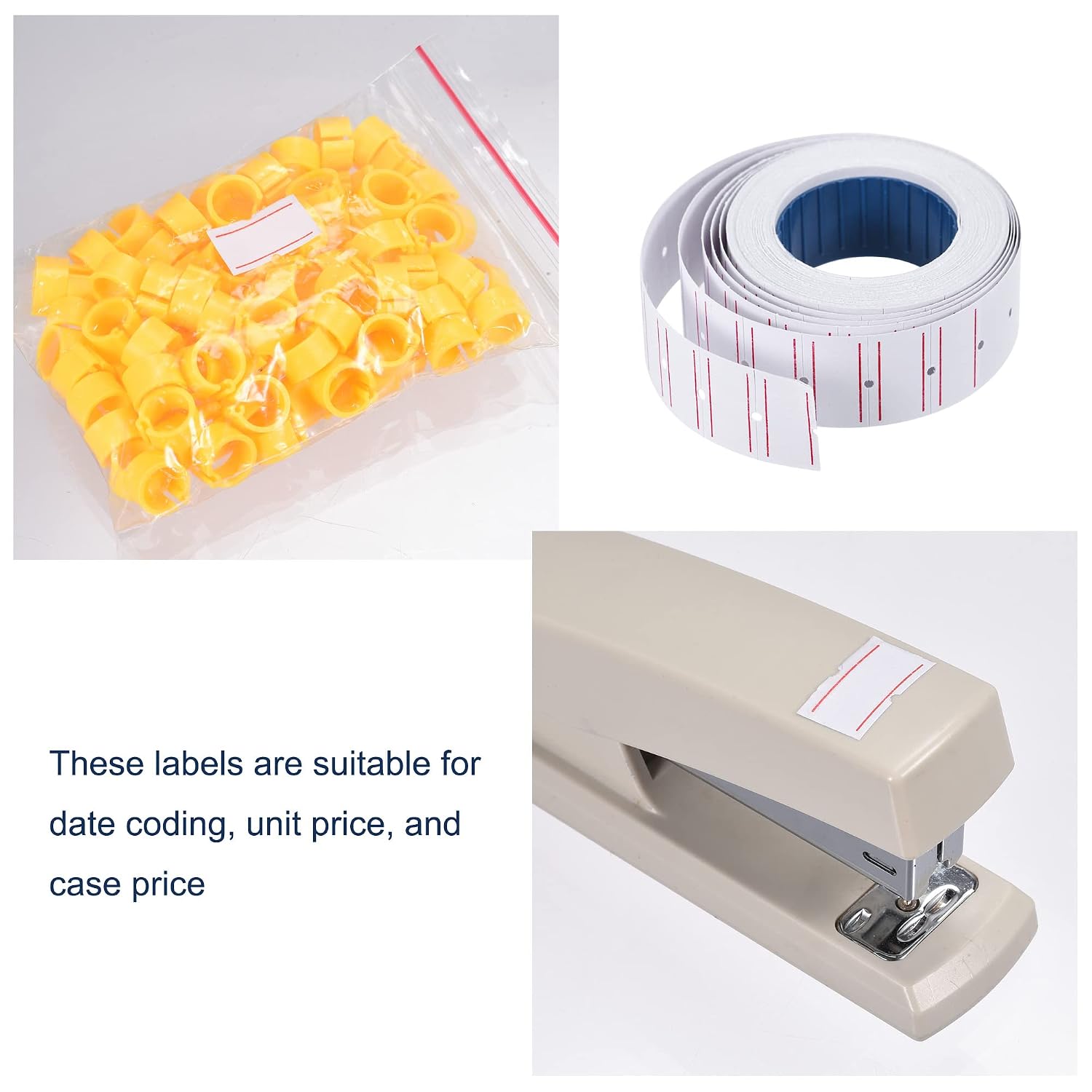 MECCANIXITY Price Machine Labels Paper, Price Marker Label Stickers Fit Most of Price Tag Machines, White Pack of 5000 Pcs 10 Rolls