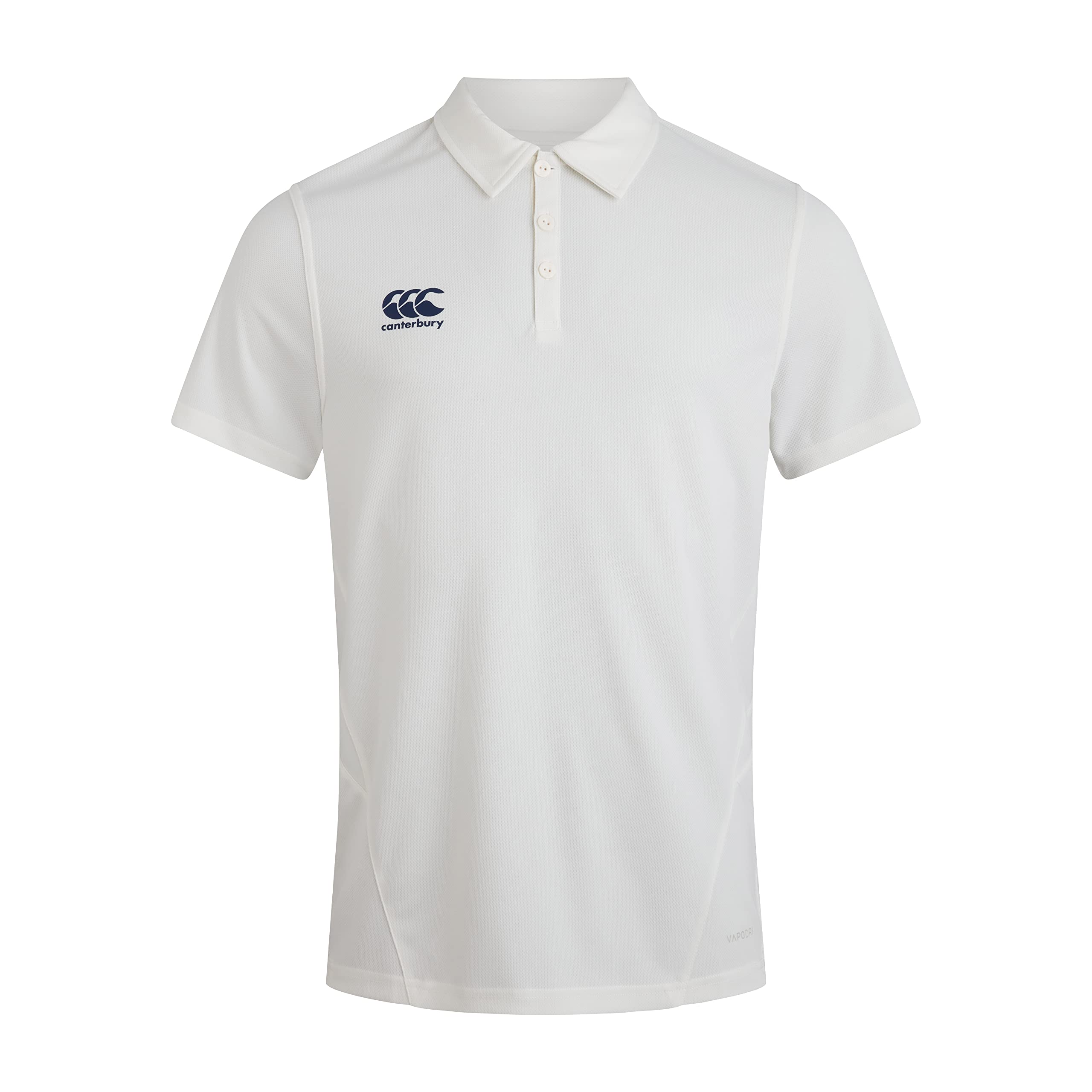 Canterbury Mens Wicking CCC Logo Cricket Polo Shirt, Cream, M - Chest 39-41 (99-104cm)