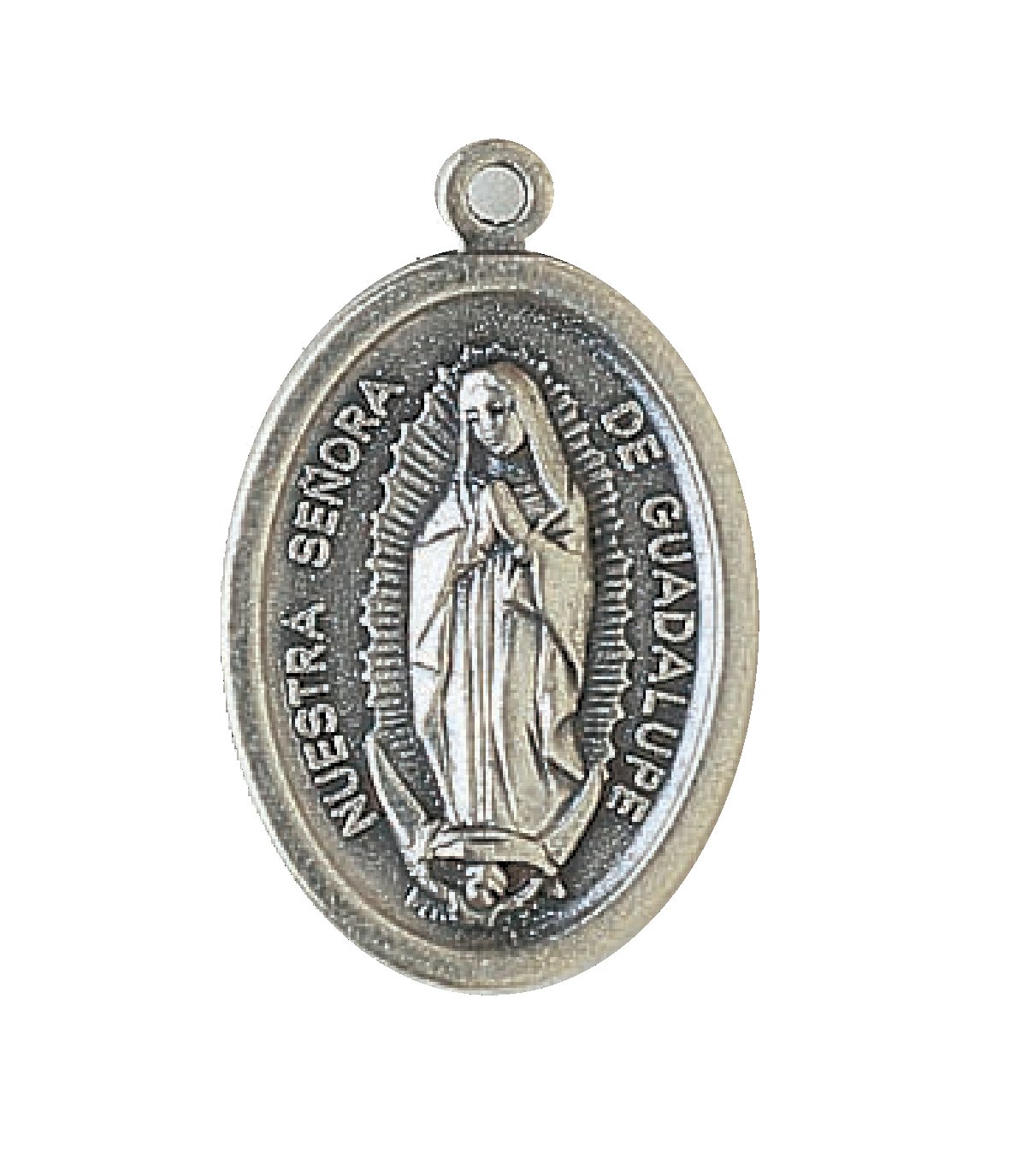 Lot of 6 Religious Medals from Italy - Silver tone + Oval ring,Miracolous,sacred heart,St. Bernadette, Infant of Prague,St. Michael Archangel, St. Francis (wolf